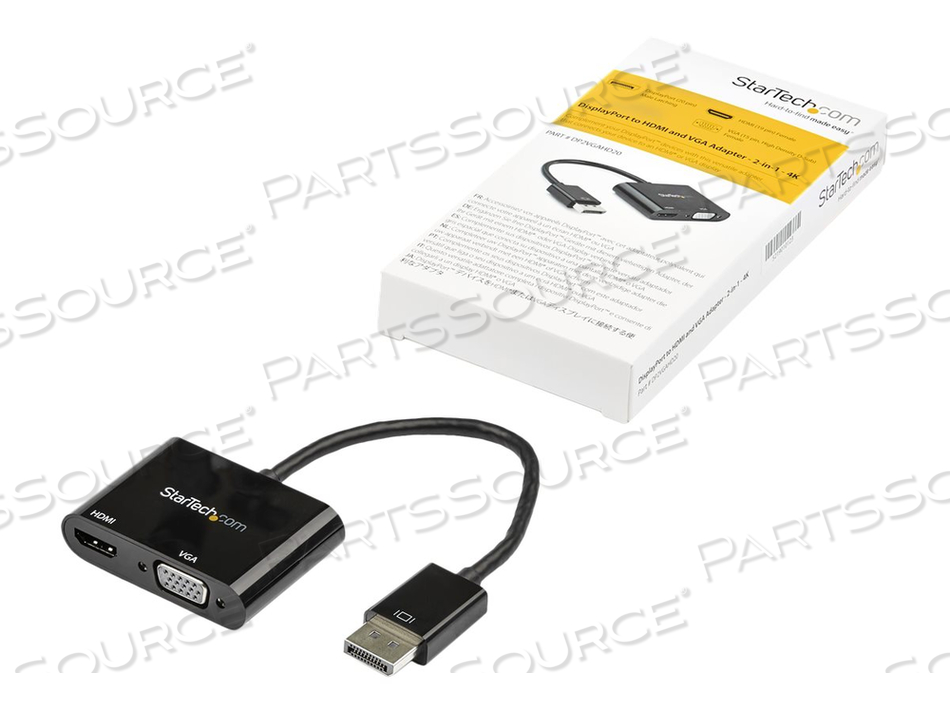 DISPLAYPORT TO HDMI VGA ADAPTER, DISPLAYPORT 1.2 HBR2 TO HDMI 2.0 (4K 60HZ) OR VGA 1080P CONVERTER DONGLE, DP TO HDMI OR VGA MONITOR ADAPTER by StarTech.com Ltd. DISPLAYPORT TO HDMI VGA ADAPTER, DISPLAYPORT 1.2 HBR2 TO HDMI 2.0 (4K 60HZ) OR VGA 1080P CONVERTER DONGLE, DP TO HDMI OR VGA MONITOR ADAPTER by StarTech.com Ltd.