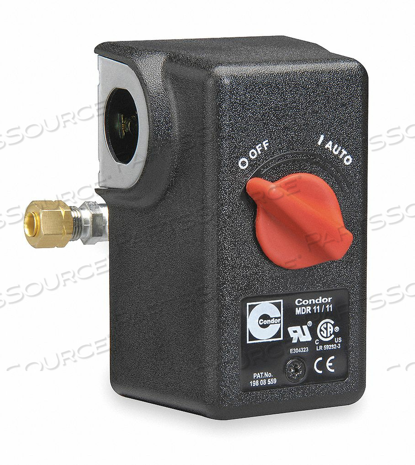 PRESSURE SWITCH DPST 160/200PSI STANDARD by Condor USA, Inc