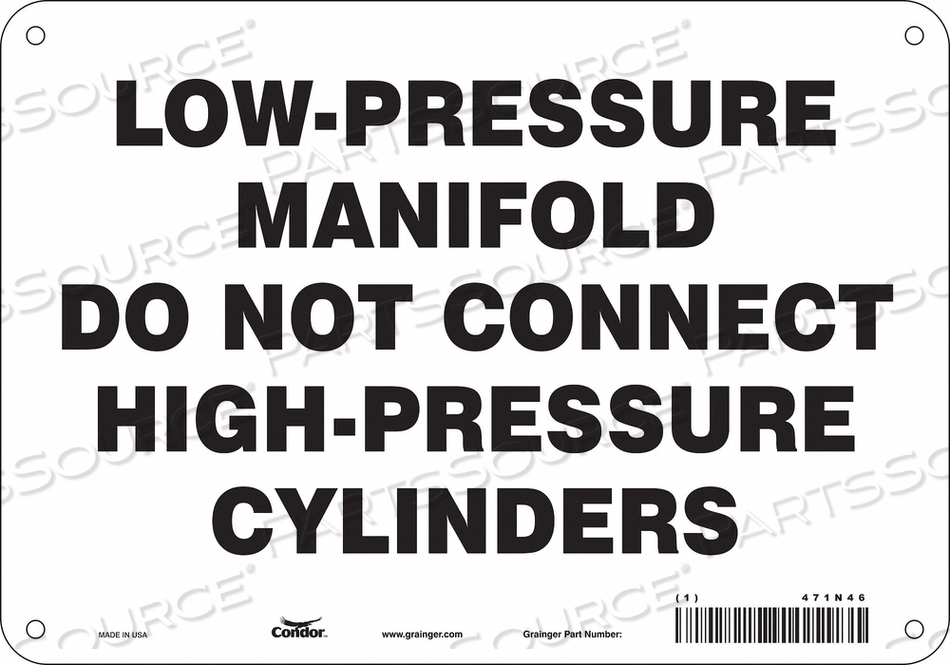 SAFETY SIGN 10 W 7 H 0.032 THICKNESS 
