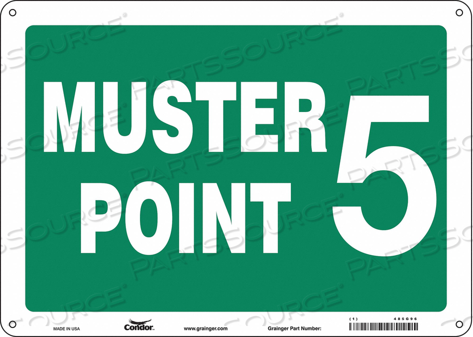 SAFETY SIGN 14 WX10 H 0.032 THICK 