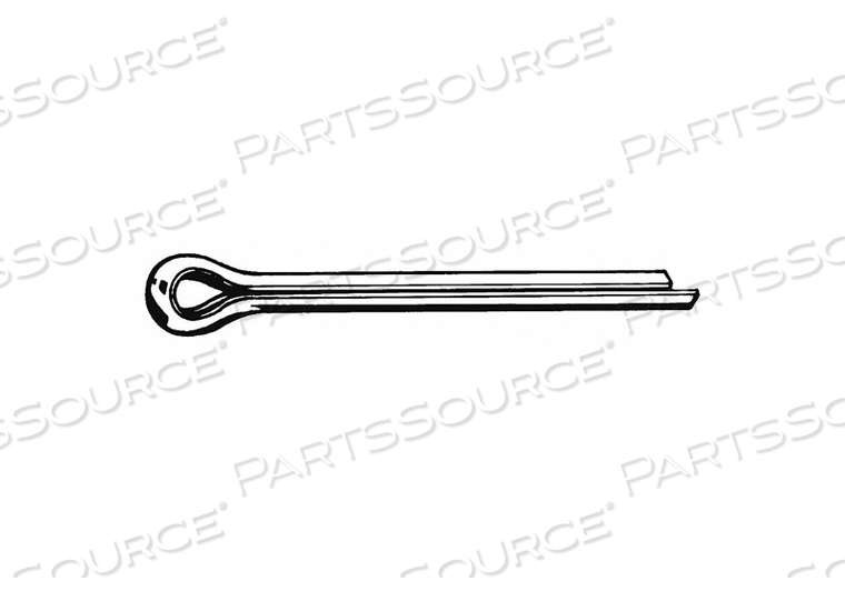 COTTER PIN,6.3MM DIA,35.2MM L, EXTENDED PRONG, METRIC, 6.3 MM PIN DIA, 35.2 MM SHANK LG by Fabory