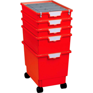 STANDARD WIDTH ROLLATRAY KIT - 16-3/4"L X 12-5/16"W X 28-1/8"H RED by Certwood