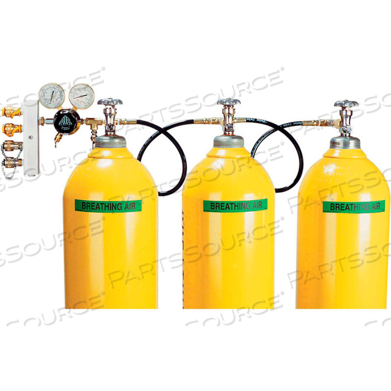 3-CYLINDER BREATHING AIR CASCADE ASSEMBLY, 4500 PSI, SCHRADER, CBA3-347NB by Air Systems International