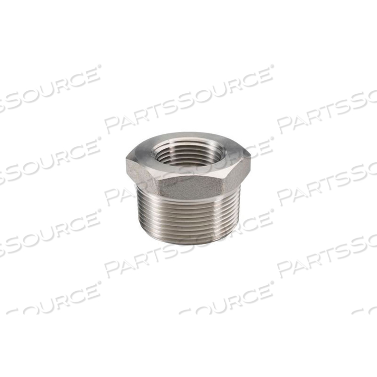 SS 304/304L FORGED PIPE FITTING 1-1/2 X 1" HEX BUSHING NPT MALE X FEMALE 