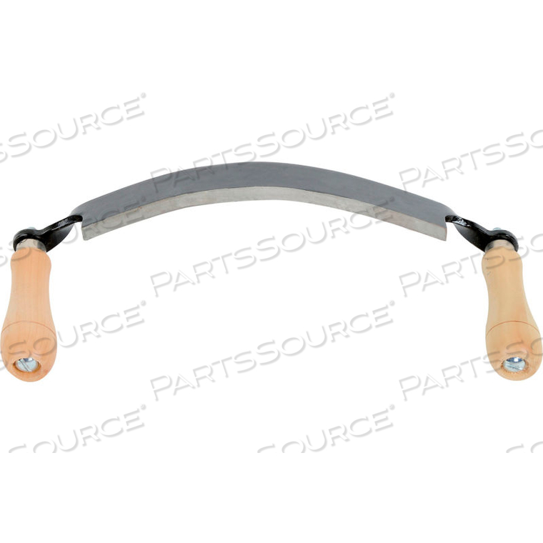 DRAW SHAVE - CURVED 10" STEEL BLADE WITH WOOD HANDLES by Timber Tuff Tools DRAW SHAVE - CURVED 10" STEEL BLADE WITH WOOD HANDLES by Timber Tuff Tools
