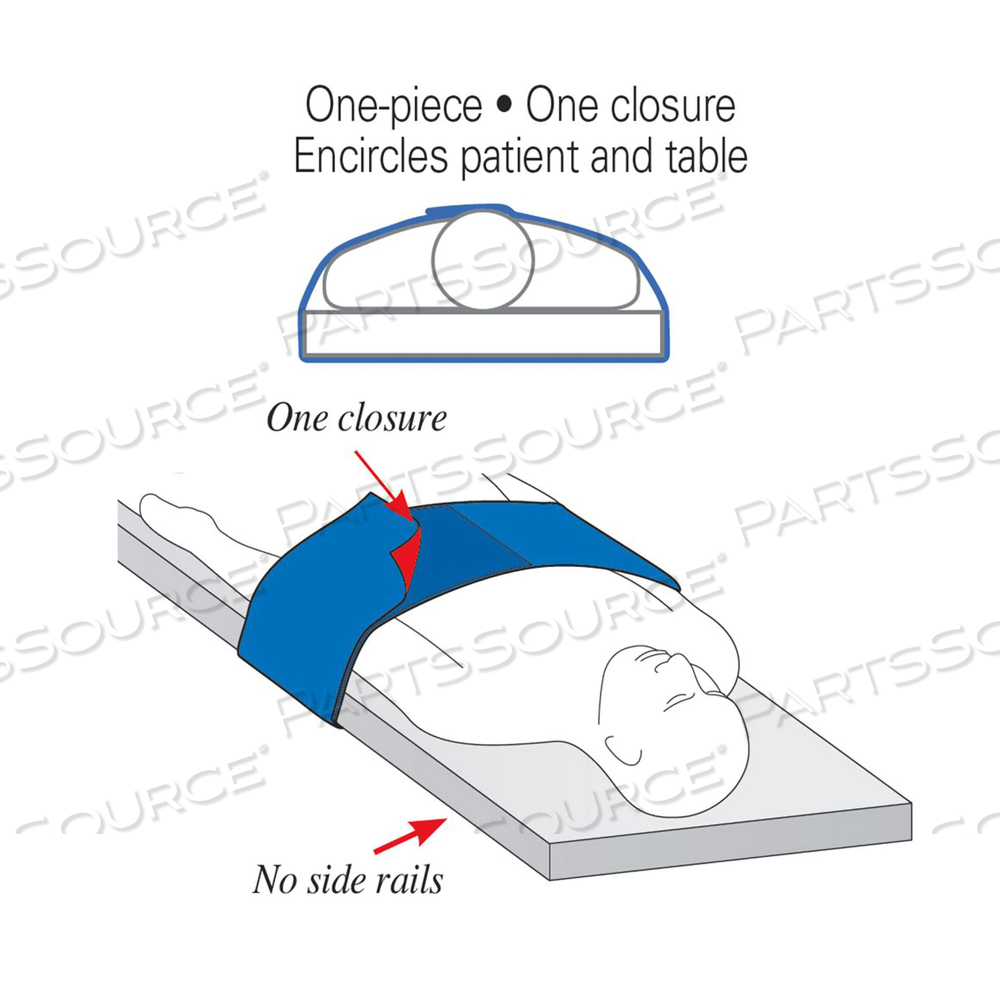 UNIVERSAL STRAP, 1-PIECE, 1 CLOSURE, 2"W X 76"L by AliMed, Inc.