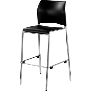 31"H BARSTOOL - PADDED VINYL SEAT - BLACK - 8700 SERIES by National Public Seating