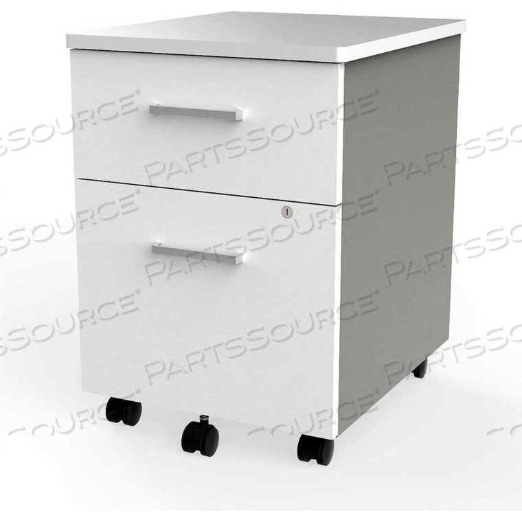 MOBILE PEDESTAL FILE - BOX/FILE DRAWER - WHITE / GRAY 