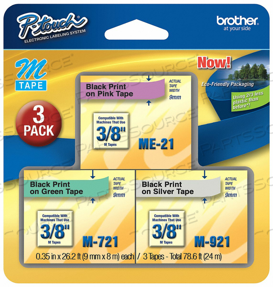 LABEL TAPE CARTRIDGE 26-13/64'X0.35 PK3 by Brother LABEL TAPE CARTRIDGE 26-13/64'X0.35 PK3 by Brother