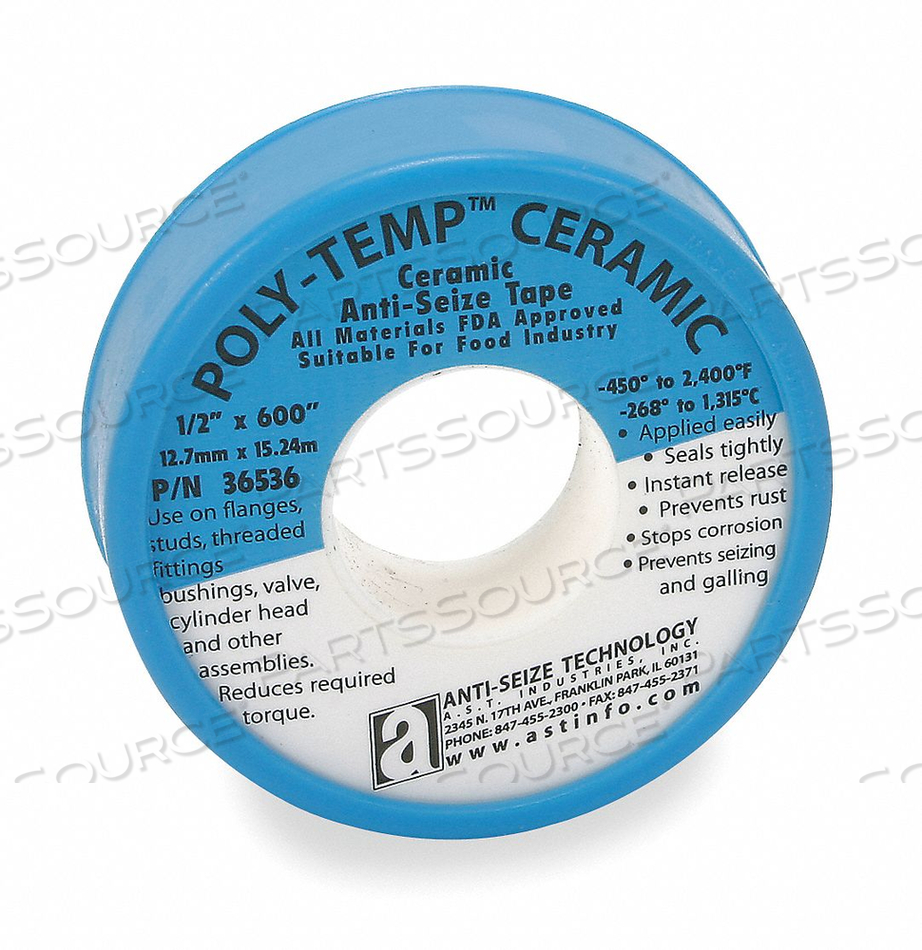 ANTISEIZE TAPE 3/4 IN W 600 IN L by Anti-Seize Technology ANTISEIZE TAPE 3/4 IN W 600 IN L by Anti-Seize Technology