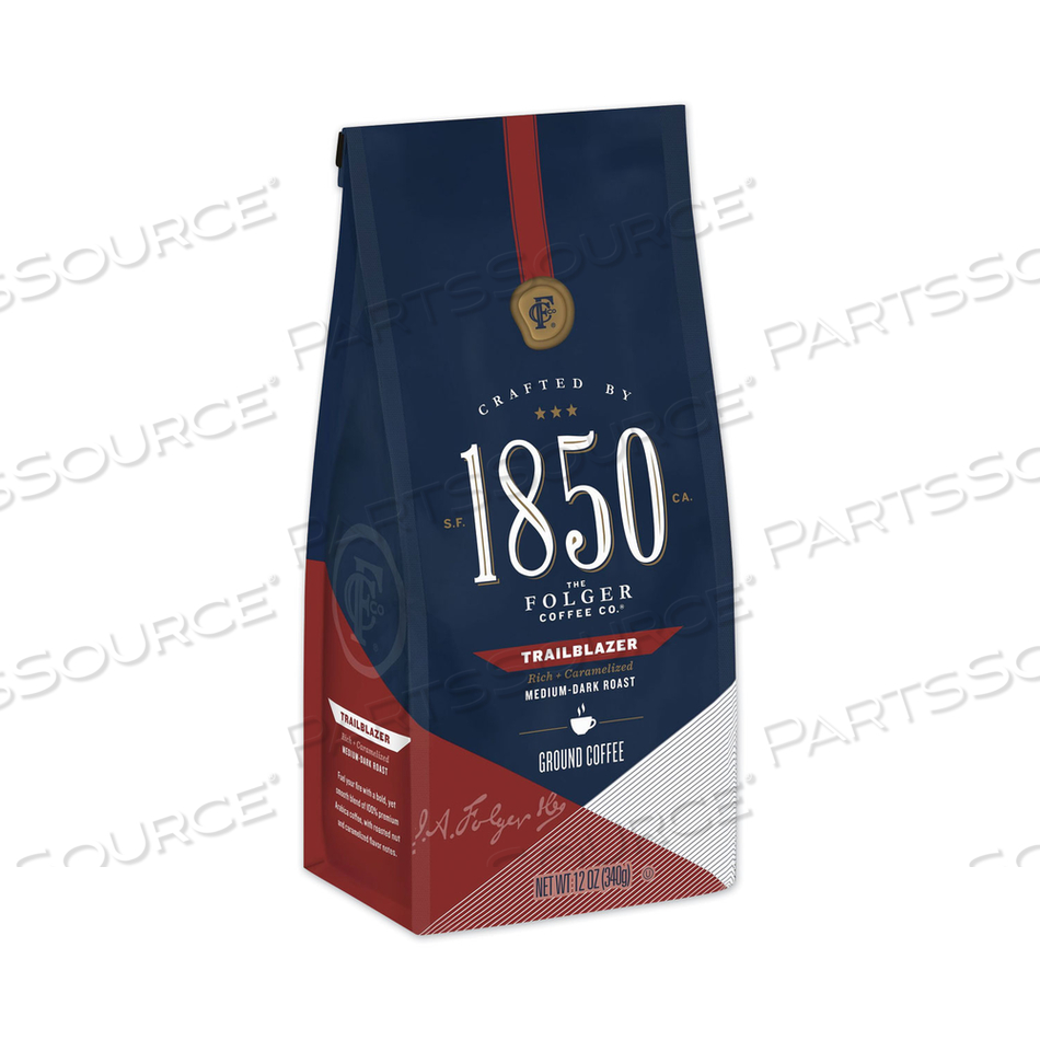 COFFEE, TRAILBLAZER, DARK ROAST, GROUND, 12 OZ BAG by 1850