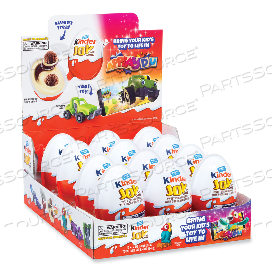 SWEET TREAT TOY EGGS, CHOCOLATE, 0.7 OZ EGG, 12 EGGS/PACK 