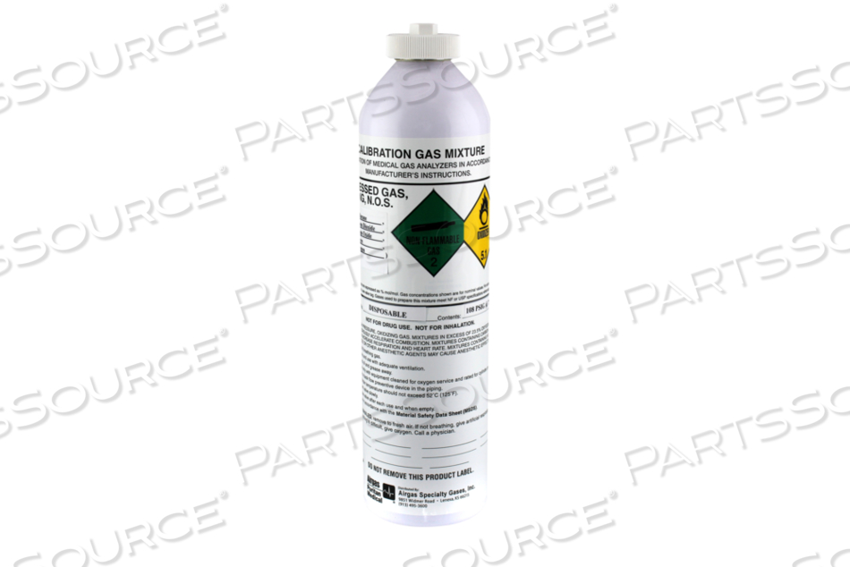 CALIBRATION BOTTLE, QUICK, 37.6MM SIZE, CO2, O2, N2O, DESF., N2 GAS TYPE, 39.54MM INNER DIAMETER, 47.5MM OUTER DIAMETER by Spacelabs Healthcare