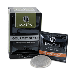 COFFEE PODS, COLOMBIAN DECAF, SINGLE CUP, PODS, 14/BOX by Java One