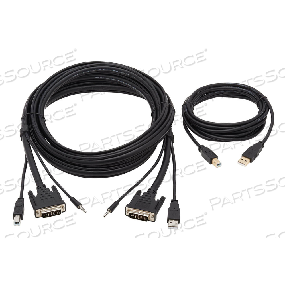 DVI KVM CABLE KIT DVI USB 3.5MM AUDIO 3XM/3XM+USB M/M BLACK 10FT by Tripp Lite
