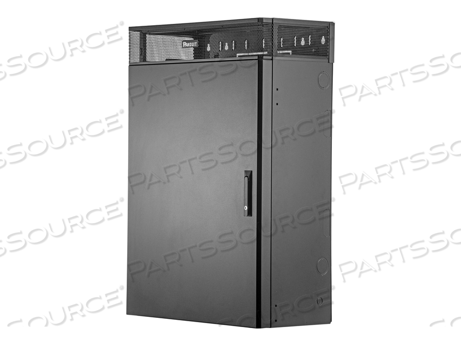 PANZONE TRUEEDGE VERTICAL WALL MOUNT ENCLOSURE, CABINET, WALL MOUNTABLE, BLACK, 6U by Panduit