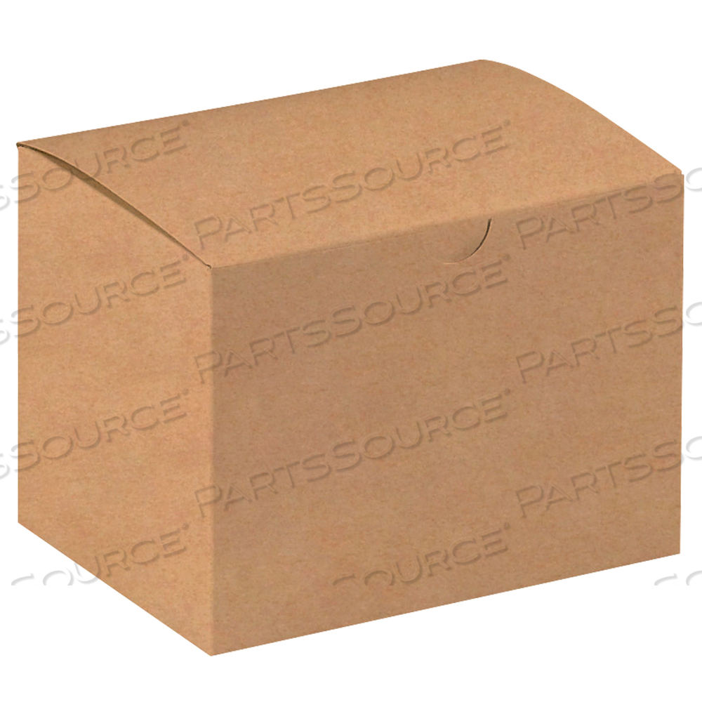 GIFT BOXES, 6" X 4 1/2" X 4 1/2", KRAFT, 100/CASE by BOX Partners (Box Acquisitions, LLC)