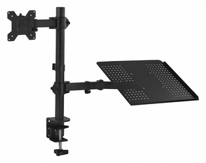 MONITOR DESK MOUNT W/ LAPTOP TRAY by Mount-It