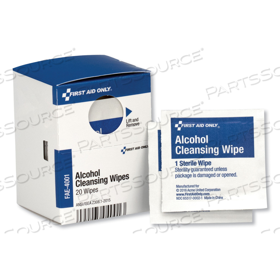 SMARTCOMPLIANCE ALCOHOL CLEANSING PADS by First Aid Only