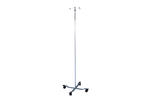 IV STAND ECONOMY 2 HOOK W/TWIST LOCK W/4 LEG PAINTED BASE by Blickman