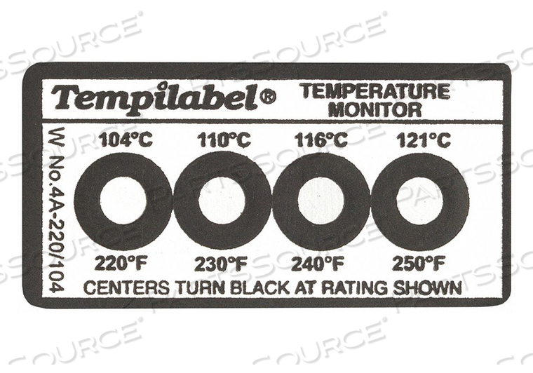 NON-REVERSIBLE TEMP INDICATOR STRIP PK10 by La-Co NON-REVERSIBLE TEMP INDICATOR STRIP PK10 by La-Co