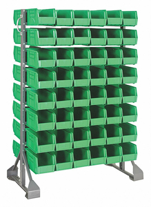 BIN RAIL FLOOR RACK 96 BINS GREEN by Quantum Storage Systems