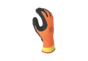 GLOVES, LATEX FULL COAT, 10 GAUGE, ORANGE/BLACK, XX-LARGE (11) by SHOWA