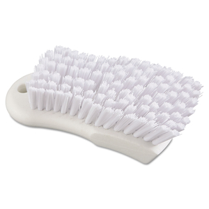 SCRUB BRUSH, WHITE POLYPROPYLENE BRISTLES, 6" BRUSH, 6" HANDLE by Boardwalk