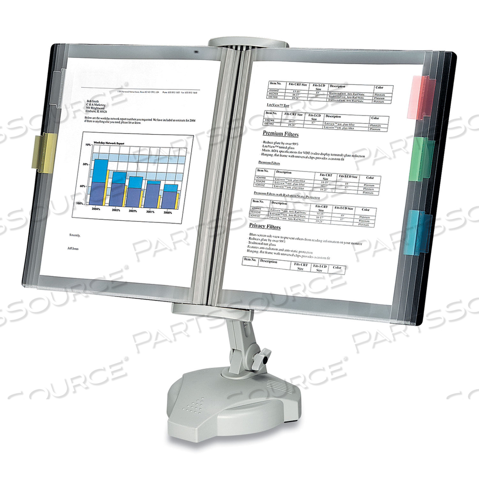 REFERENCE RACK, PLASTIC, LETTER, 10 POCKETS, PLATINUM by Fellowes REFERENCE RACK, PLASTIC, LETTER, 10 POCKETS, PLATINUM by Fellowes