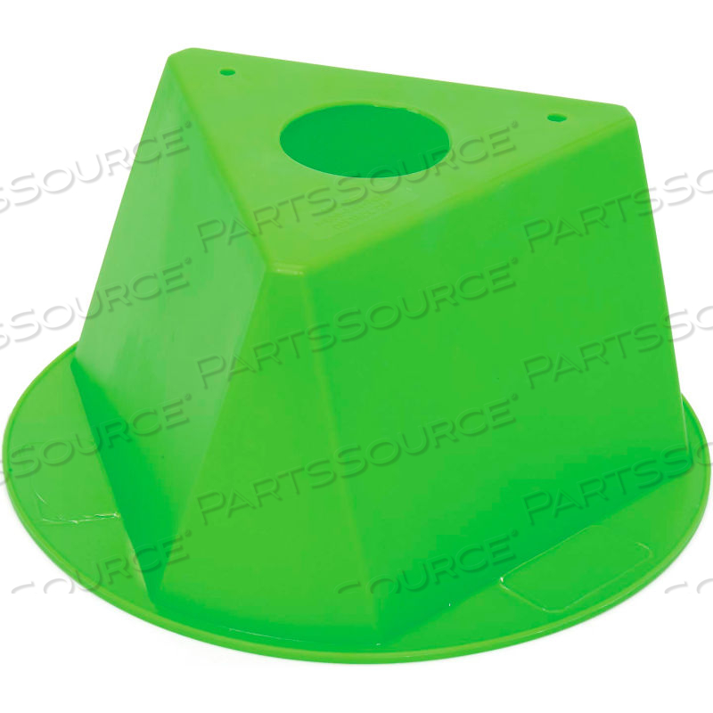 INVENTORY CONTROL CONE, 3 SIDED - LIME by Cee-Jay Research & Sales, LLC
