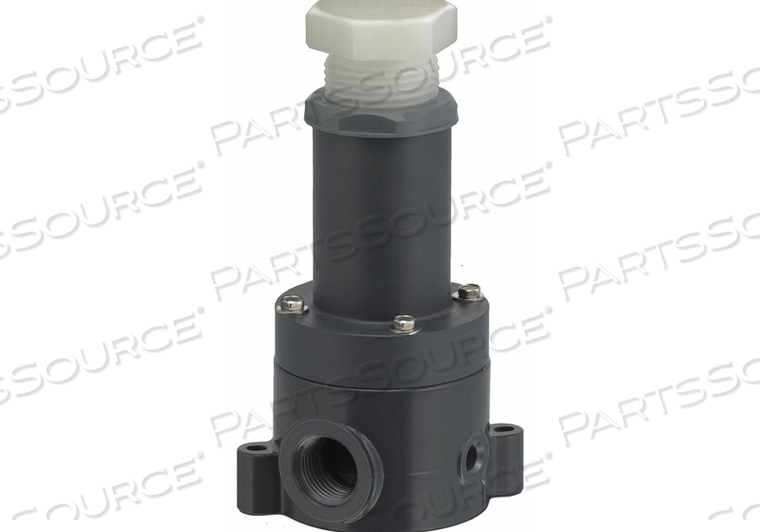 ADJUSTABLE RELIEF VALVE 1-1/2 IN 100 PSI by Plast-O-Matic ADJUSTABLE RELIEF VALVE 1-1/2 IN 100 PSI by Plast-O-Matic