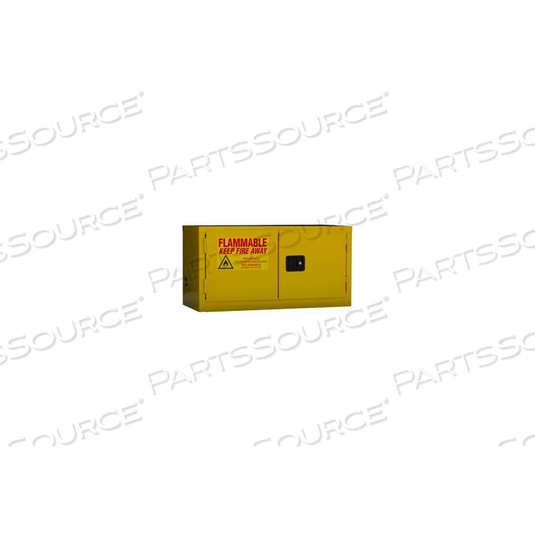STACKABLE FLAMMABLE CABINET, MANUAL CLOSE DOUBLE DOOR,11 GAL.,34"WX18"DX22"H by Jamco