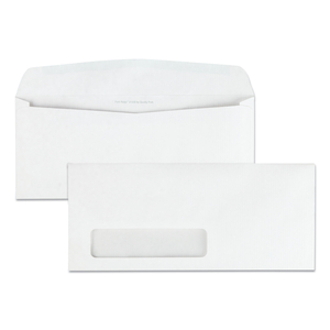 PARK RIDGE EMBOSSED EXECUTIVE ENVELOPE, ADDRESS WINDOW, #10, COMMERCIAL FLAP, GUMMED CLOSURE, 4.13 X 9.5, WHITE, 500/BOX by Quality Park Products