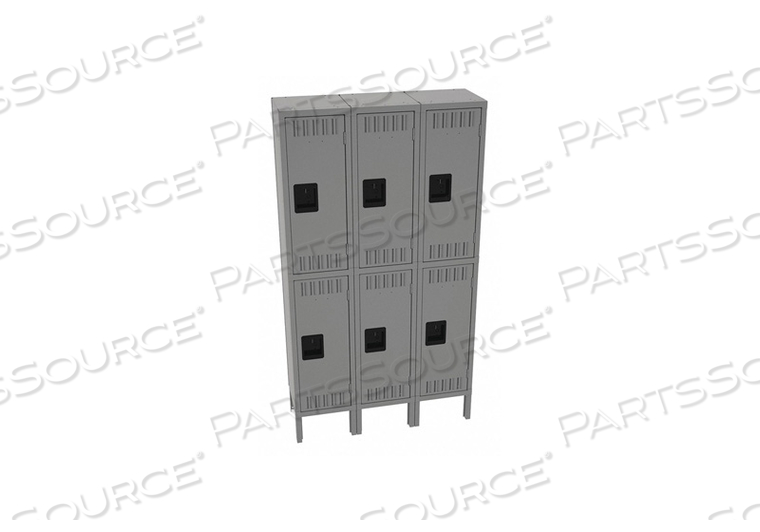 WRDRB LOCKR LVRD 3 WD 2 TIER MEDIUM GRAY by Tennsco Corp. WRDRB LOCKR LVRD 3 WD 2 TIER MEDIUM GRAY by Tennsco Corp.