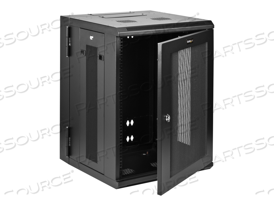 15U 19IN WALL MOUNT NETWORK CABINET - SWITCH DEPTH RACK ENCLOSURE- 180 HINGED D by StarTech.com Ltd.