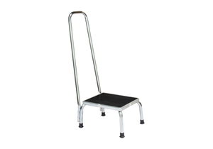 STEP STOOL 1251 CHROME W/HANDRAIL by Blickman