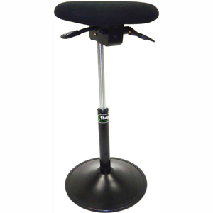 SHOPSOL SIT STAND TASK STOOL - FABRIC - BLACK by LDS Industries LLC