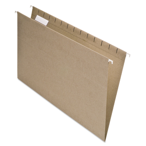 EARTHWISE BY PENDAFLEX 100% RECYCLED COLORED HANGING FILE FOLDERS, LEGAL SIZE, 1/5-CUT TABS, NATURAL, 25/BOX by Esselte Pendaflex Corp.