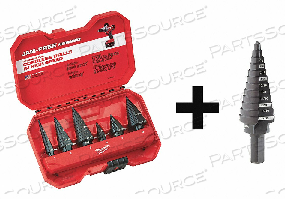 STEP DRILL BIT SET 7 PCS. by Milwaukee Electric Tools