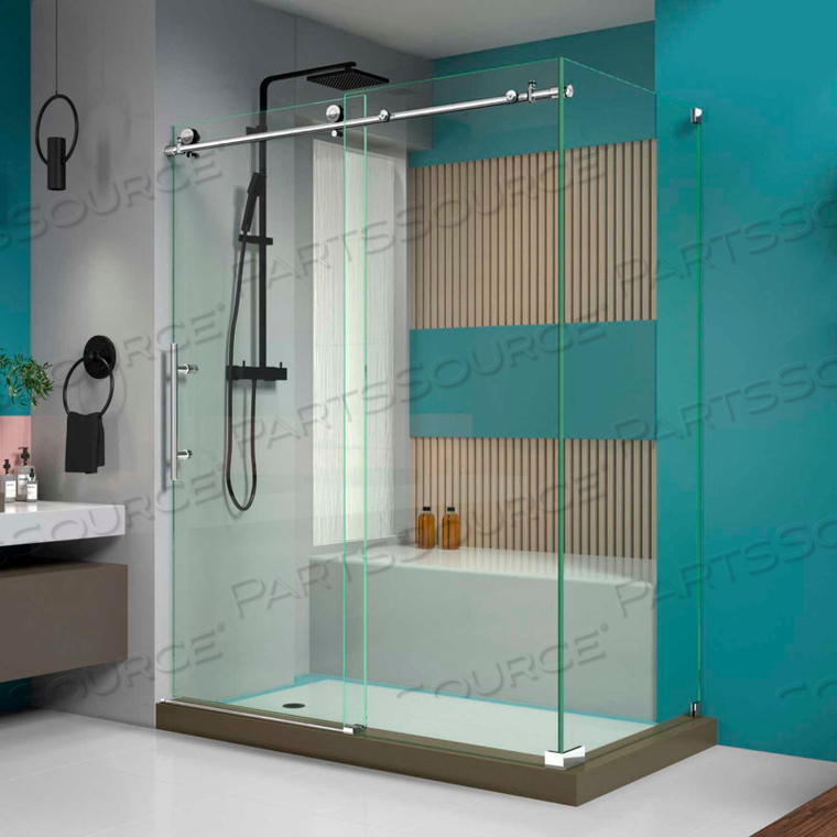 ENIGMA-X 34 1/2" X 60 3/8" SHOWER ENC. POLISHED STAINLESS STEEL FINISH 