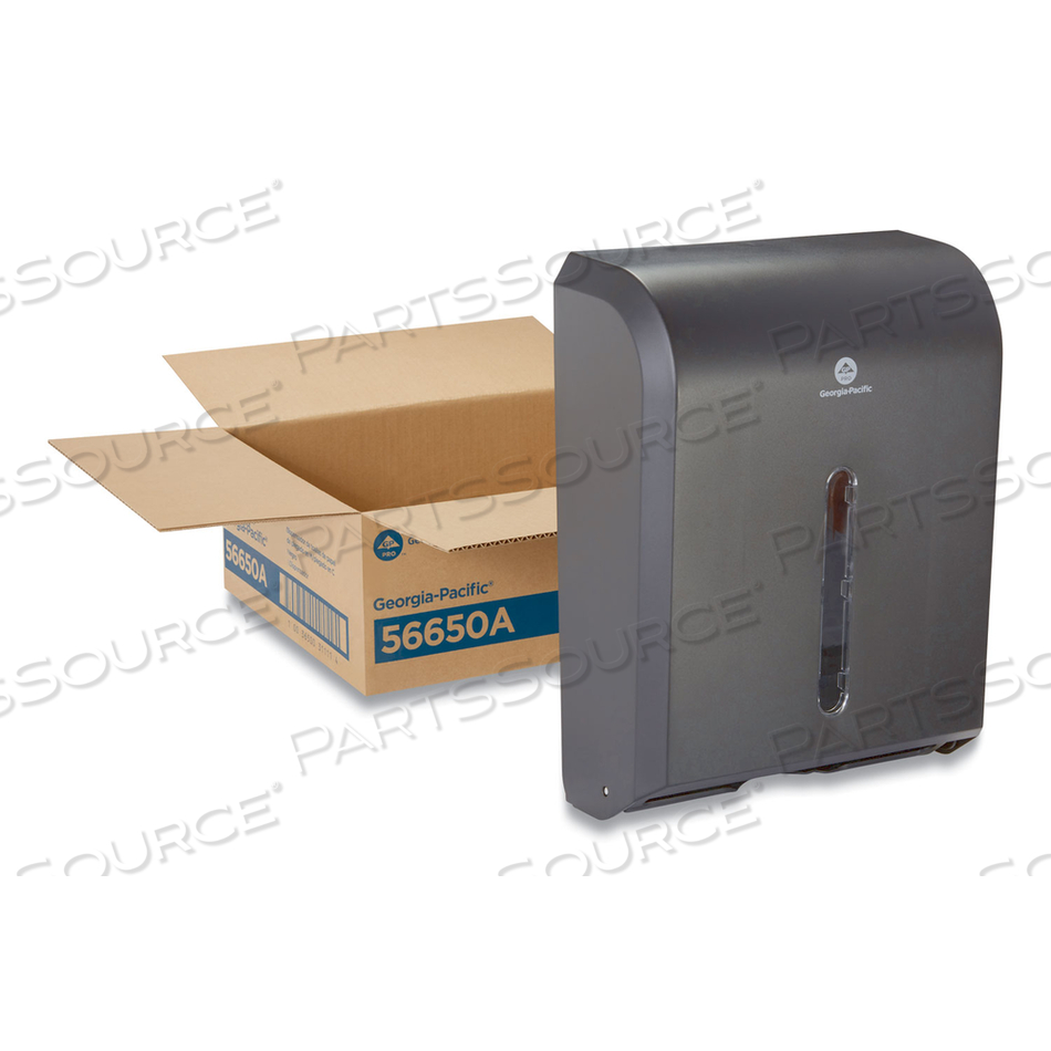 DISPENSER FOR COMBI-FOLD C-FOLD/MULTIFOLD/BIGFOLD TOWELS, 12.3 X 6 X 15.5, BLACK by Georgia-Pacific DISPENSER FOR COMBI-FOLD C-FOLD/MULTIFOLD/BIGFOLD TOWELS, 12.3 X 6 X 15.5, BLACK by Georgia-Pacific