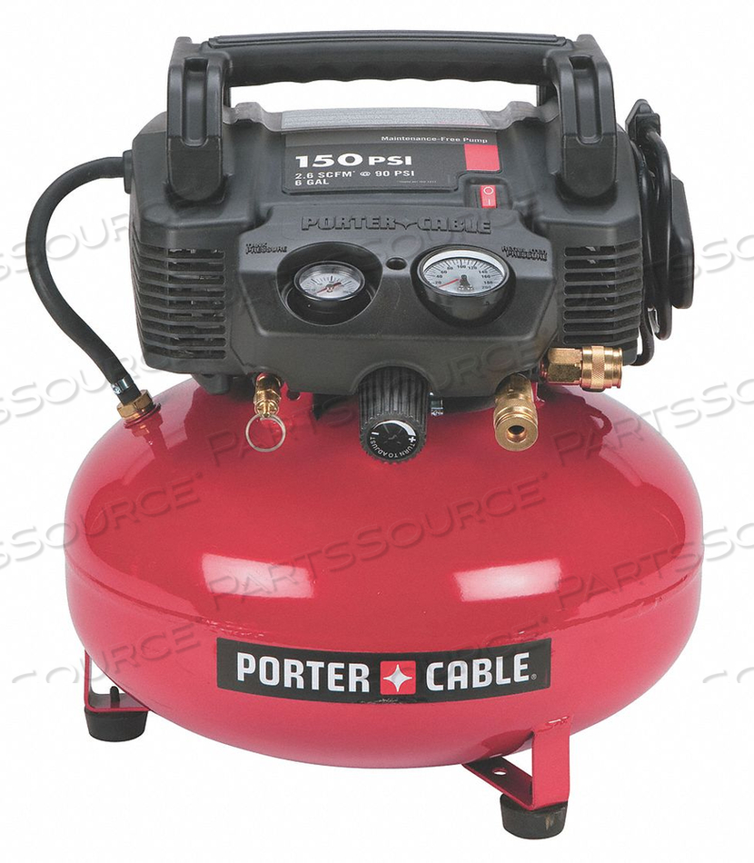PORTABLE AIR COMPRESSOR 6 GAL PANCAKE by Porter Cable PORTABLE AIR COMPRESSOR 6 GAL PANCAKE by Porter Cable