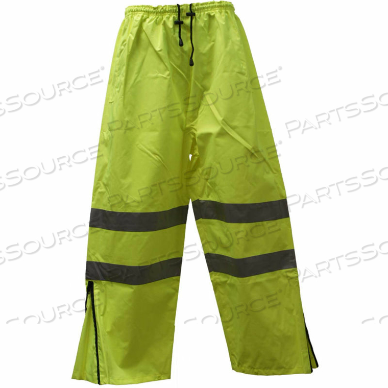 WATERPROOF DRAWSTRING PANTS, ANSI CLASS E, 300D OXFORD/PU COATING, LIME, XL by Petra Roc Inc WATERPROOF DRAWSTRING PANTS, ANSI CLASS E, 300D OXFORD/PU COATING, LIME, XL by Petra Roc Inc