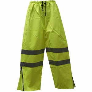 WATERPROOF DRAWSTRING PANTS, ANSI CLASS E, 300D OXFORD/PU COATING, LIME, XL by Petra Roc Inc WATERPROOF DRAWSTRING PANTS, ANSI CLASS E, 300D OXFORD/PU COATING, LIME, XL by Petra Roc Inc