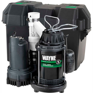 PRE-ASSEMBLED 1/2 HP COMBINATION PRIMARY & BATTERY BACKUP SUMP PUMP SYSTEM by Wayne Water Systems