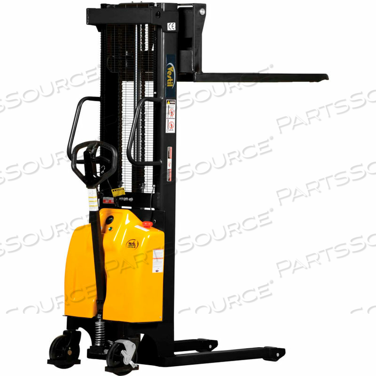 COMBINATION BATTERY POWERED & HAND PUMP LIFT STACKER 98" LIFT by Vestil Manufacturing Corp.