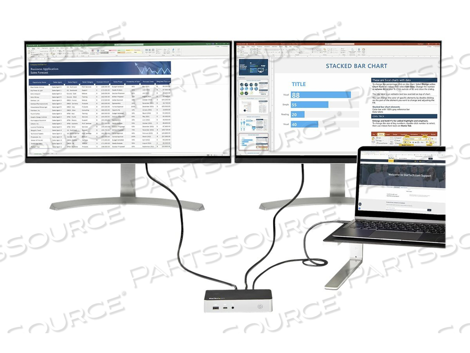 USB-C DOCK, DUAL MONITOR 1080P HDMI LAPTOP DOCKING STATION, 60W POWER DELIVERY, 1X USB-C, 3X USB-A, ETHERNET, DUAL HDMI VIDEO DISPLAY USB 3. 