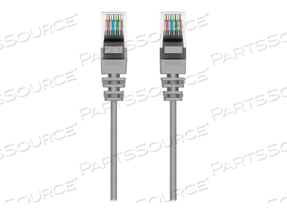 SLIM, PATCH CABLE, RJ-45 (M) TO RJ-45 (M), 20 FT, UTP, CAT 6, MOLDED, SNAGLESS, GRAY by Belkin