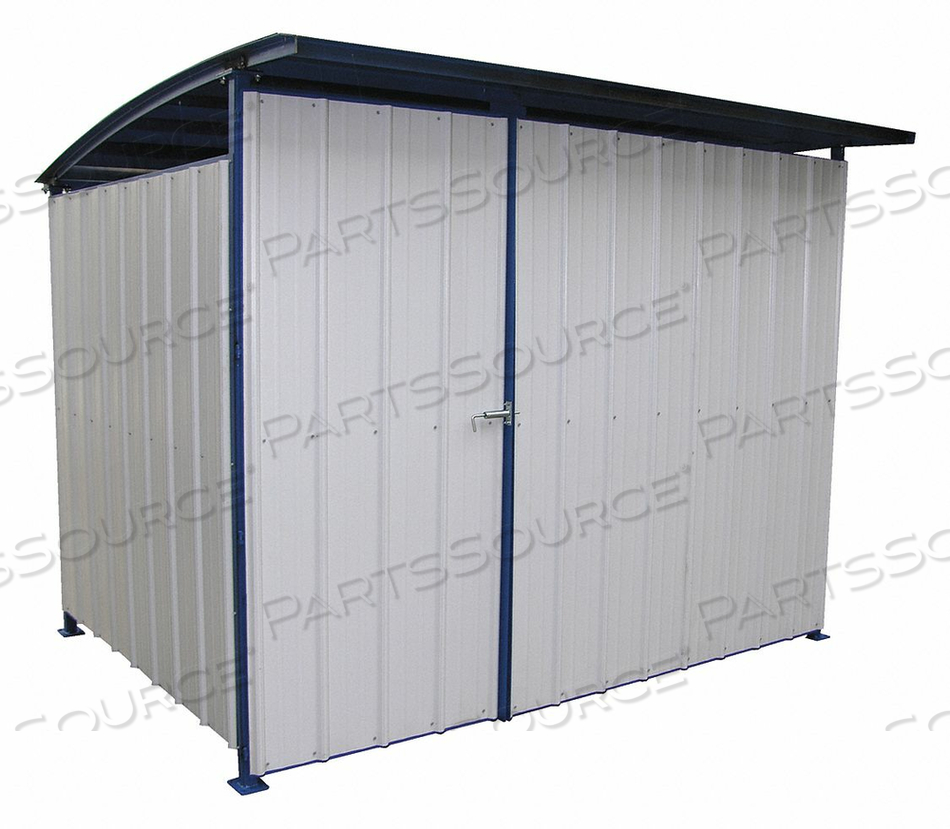 STEEL STORAGE BUILDING WITH DOORS 120" X 96" X 91" by Vestil Manufacturing Corp.