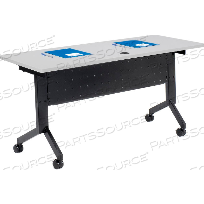 INTERION TRAINING TABLE - FLIP-TOP 60" X 24" - GRAY by Approved Vendor